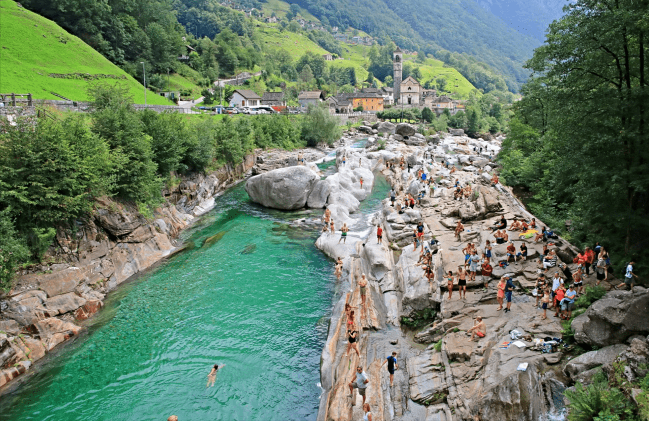 Slow Travel in the Verzasca Valley and Crossing the Famous Roman Bridge